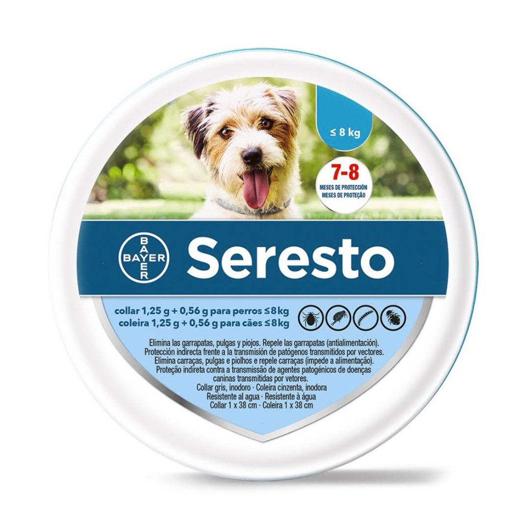 Coleiras desparatisante para cão até 8 kg Seresto